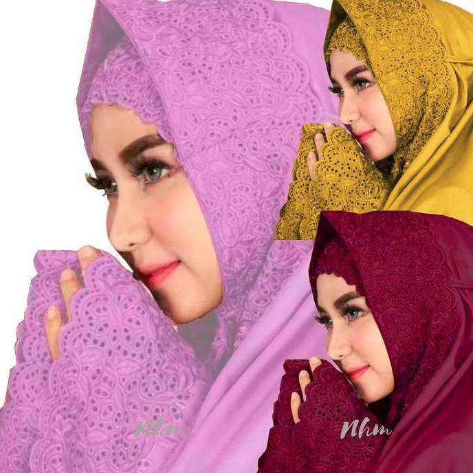 Miliki Mukena Telekung Fatimah Bestseller, Mukena Dewasa Katun Renda