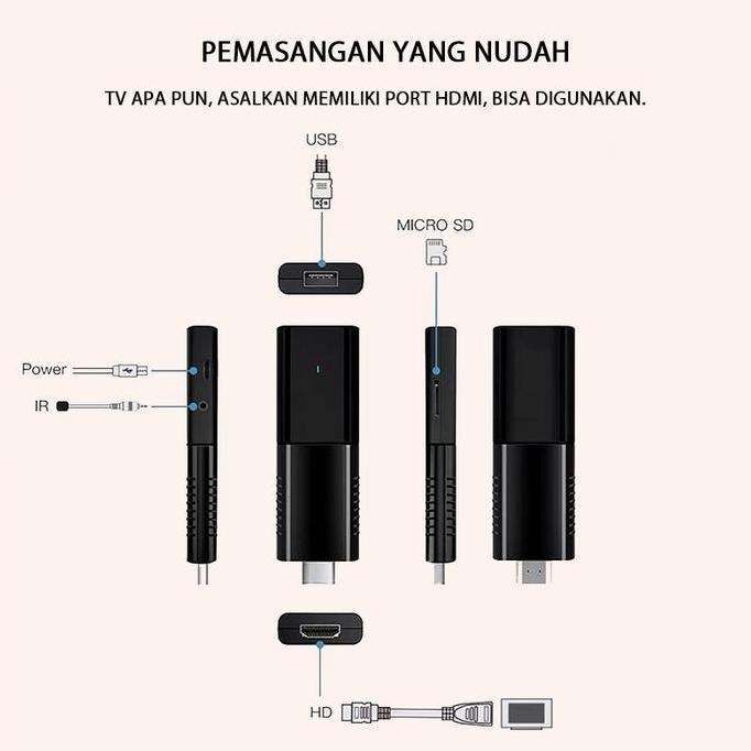 Ready Promo StevenExpose Android Tv Stick M98 4K Uhd 4+64Gb Android 12 Tanpa Antena Layanan Profesio