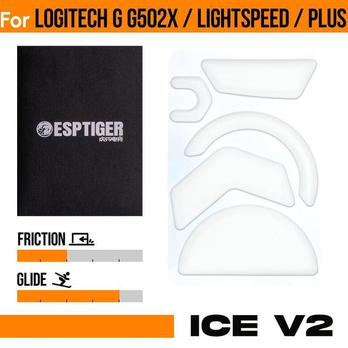 DI13 - Esports Tiger Arc ICE Skates Mouse Feet Glide Logitech G502X Lightspeed G502 X PLUS Wireles