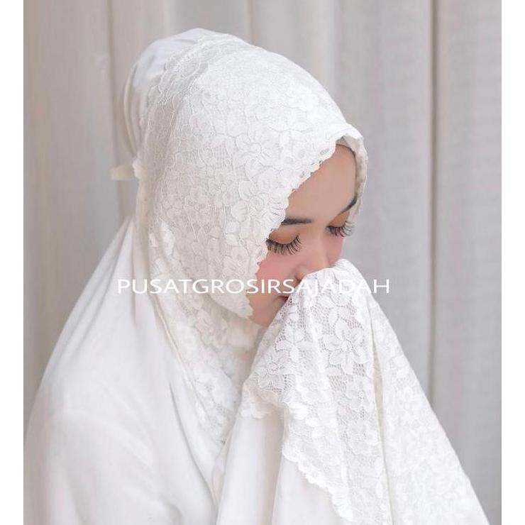 Spesial Mukena Silk Zara Premium Broken White/Putih Ori Super Lembut/Mukena Hantaran Murah