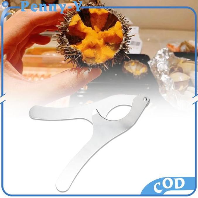 AKARAY Sea Urchin Opener Cutter Landak Laut Stainless Multi Seafood Tool Gunting Sea Urchin Alat Pem