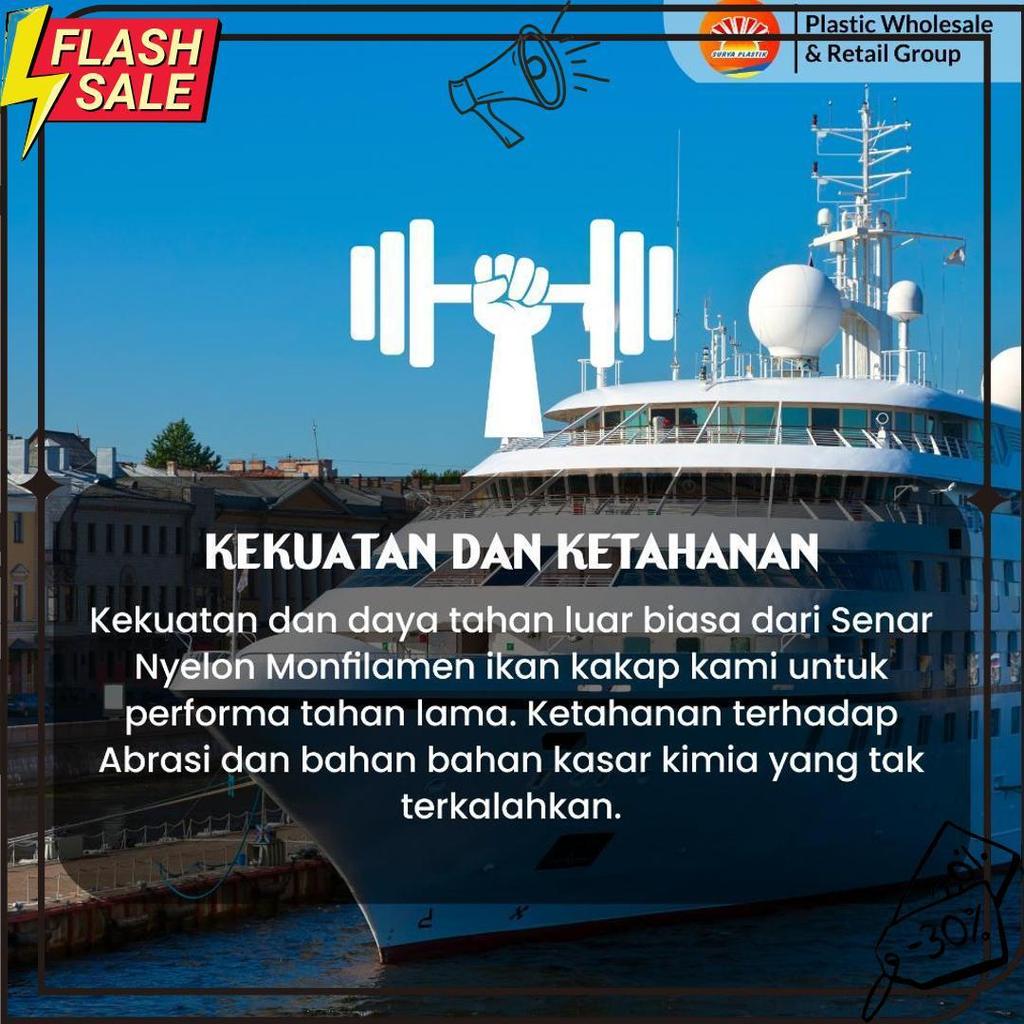 Senar Cap Ikan Kakap  Ukuran 400 (25)  Per Roll /Tali Senar Pancing / Senar Layangan Meledak