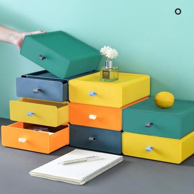 Kotak Laci Susun Mini Serbaguna Penyimpanan Storage Kotak Laci Mini