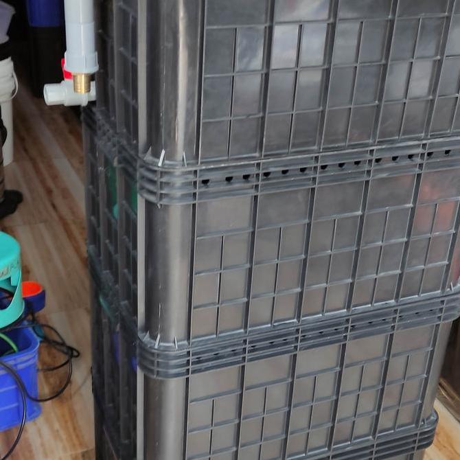 BOX TRICKLE FILTER KOLAM IKAN 3 Box Jumbo + Box LAMPU UV