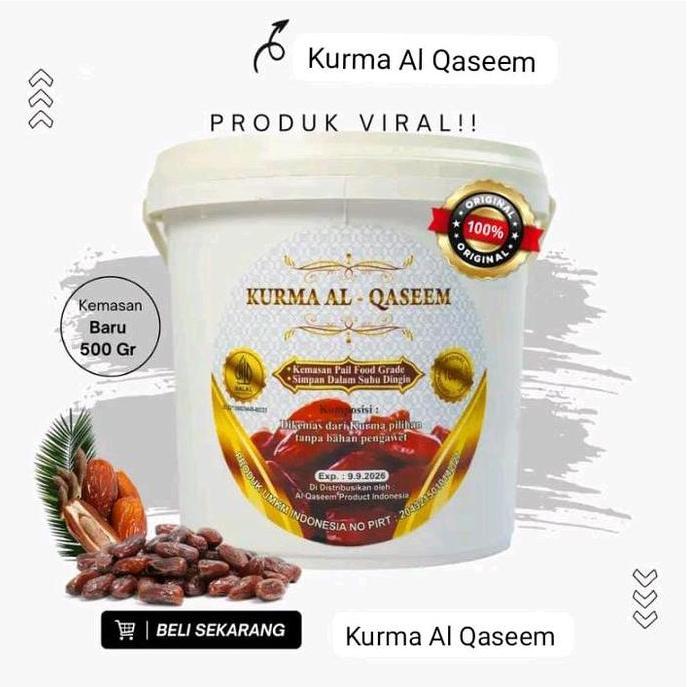 KURMA AL QASEEM 500GRAM KURMA  KEMASAN EMBER 500GRAM FROZEN MAKANAN Food Snack Cemilan Kering Toples