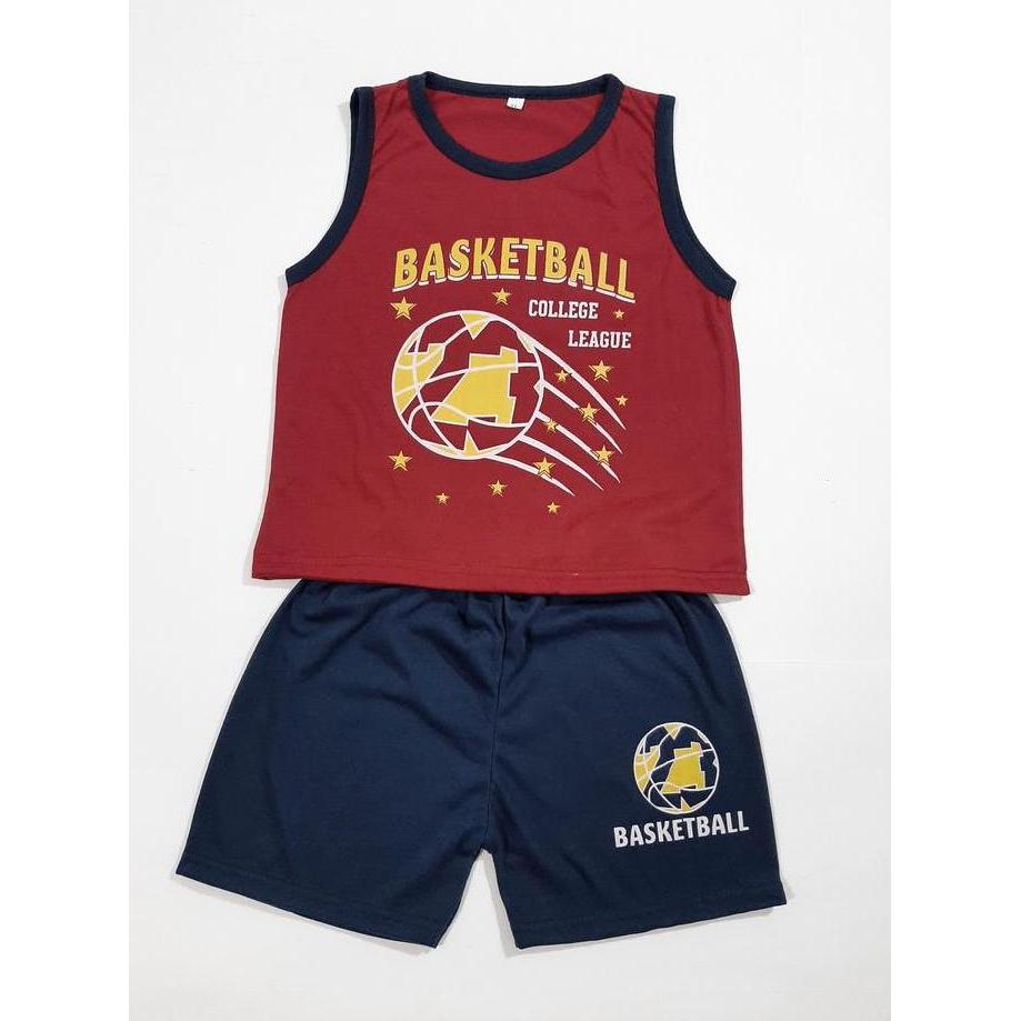 BL4 - setelan singlet kaos anak laki laki celana pendek baju cowok BasketBal