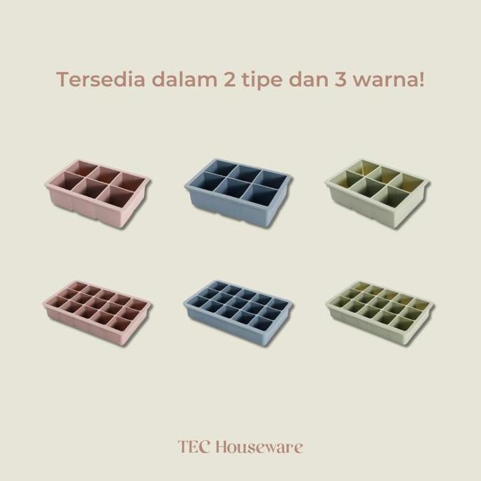 Lansungsand- TecMini Cetakan Wadah Mpasi/Kaldu/Es Batu Ice Cube Tray Kotak Penyimpanan Es Batu Kulka