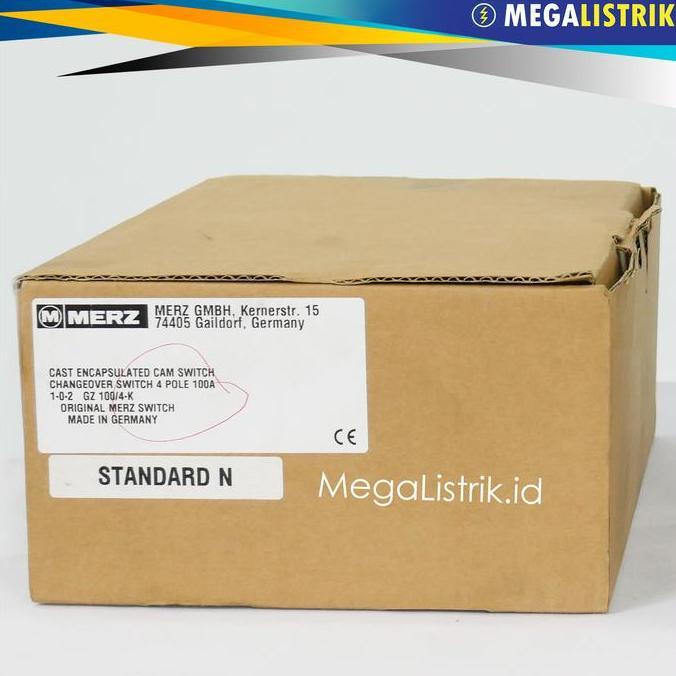 Merz Ohm Saklar Gz 4 Pole 100A Merz809 / Handel Saklar On Off On 4P 100 Ampere Standard N Jerman / C