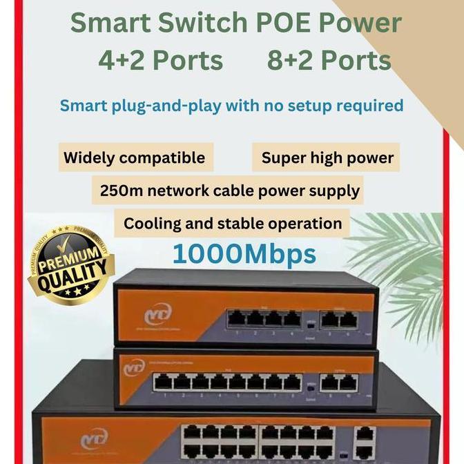 Wkprojec- Switch Poe 4Port / Switch Poe 8 Port / Poe Switch 4+2 Ports / Poe Switch 8+2Ports 10/100Mb