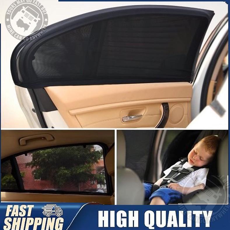 2PCS-Kerai Jendela Samping Mobil / Layar Anti Nyamuk Mobil Luar Ruangan /Penutup jaring ventilasi je