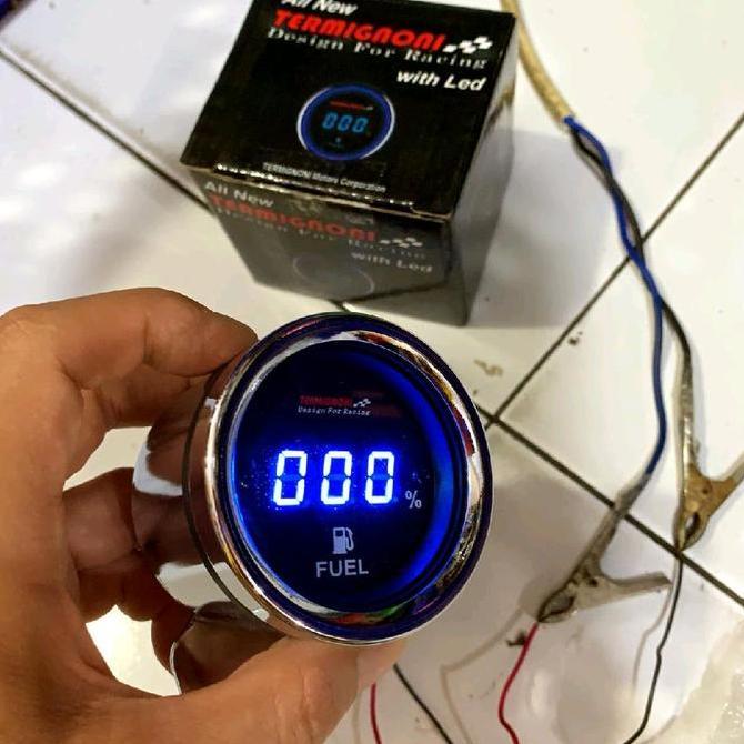 Promo Fuel meter Ampere Bensin LED pengukur minyak Digital persentase - Jarum Universal Motor Diskon
