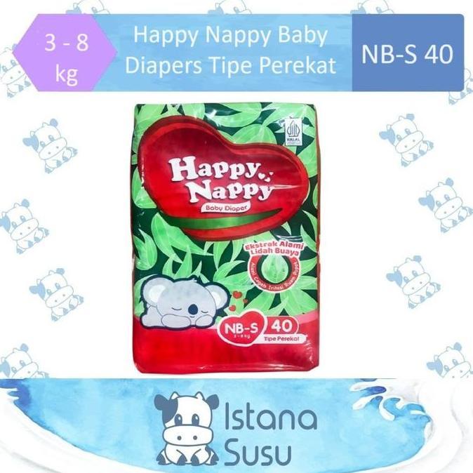 Projecmax- Happy Nappy Baby Diapers Tipe Perekat Size Nb-S 40