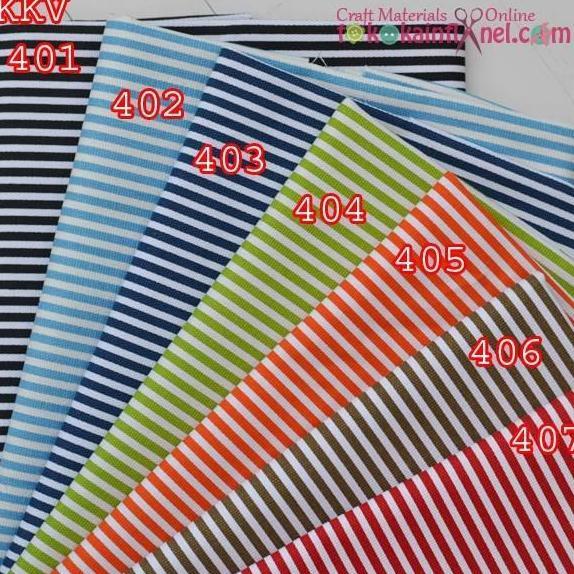 (Allthebest) KKV4 Kain Kanvas Motif Garis Sedang Ukuran 48x145cm