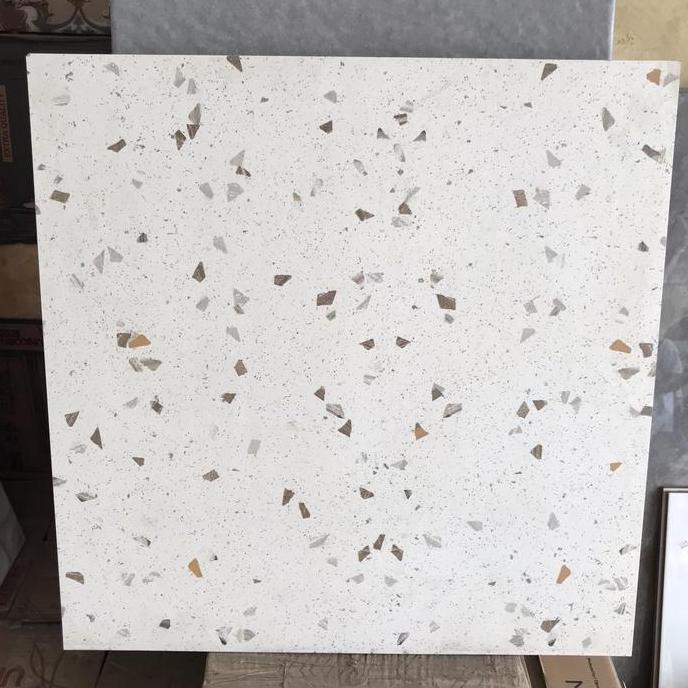 Keramik 50x50 terazzo (doff)/ keramik motif terrazo warna/ terazo/ terasso/ keramik lantai kamar man