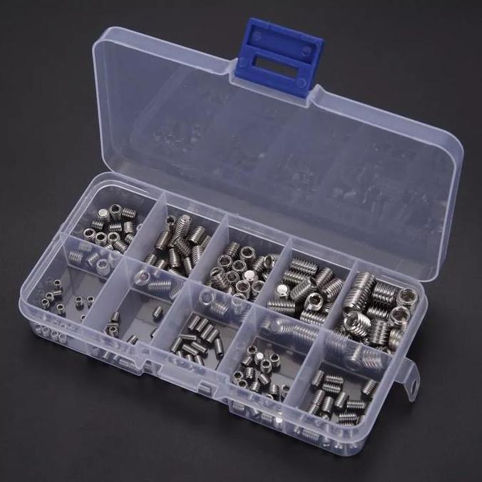 Lansungkirim- Baut Kutu L Sekrup Tanam M3 M4 M5 M6 M8  Skrup Mur Nanas Hex Stainless 200 Pcs