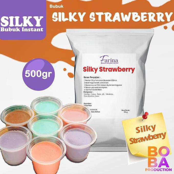 BUBUK SILKY PUDDING STRAWBERRY - PUDDING SUTRA - PUDDING PUYO / PUDOT KODE 1450