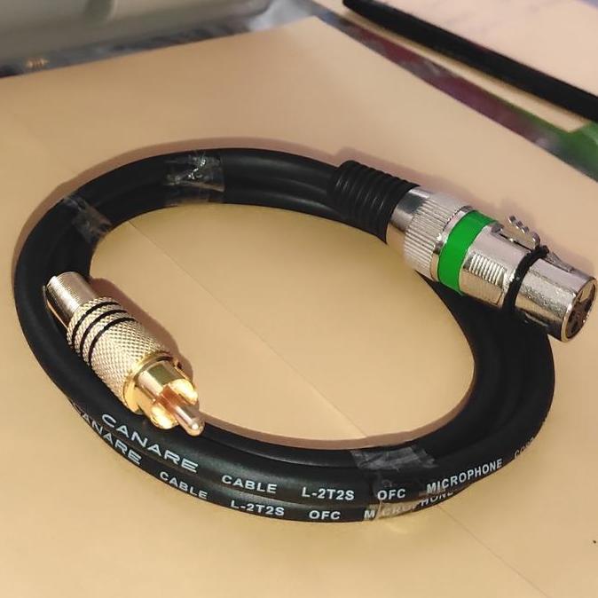 Promo Kabel RCA to XLR Canon FeMale / Kabel Canon ke RCA Male Diskon