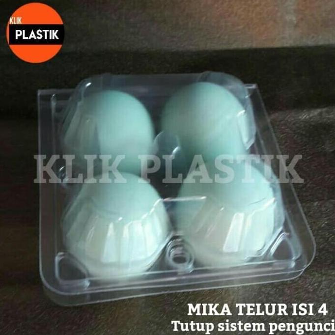MIKA TELUR ISI 4 / EGG TRAY / TEMPAT TELUR ASIN