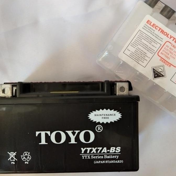 AKI MOTOR TOYO YTX7A-BS UNTUK KYMCO MINERVA ORIGINAL DAN TERPERCAYA