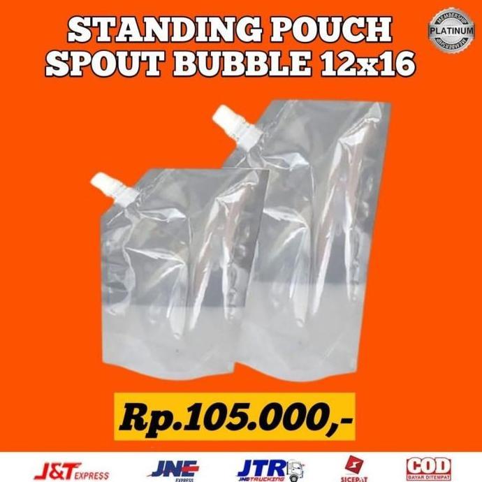 STANDING POUCH SPOUT BUBBLE 12x16 - KPACK
