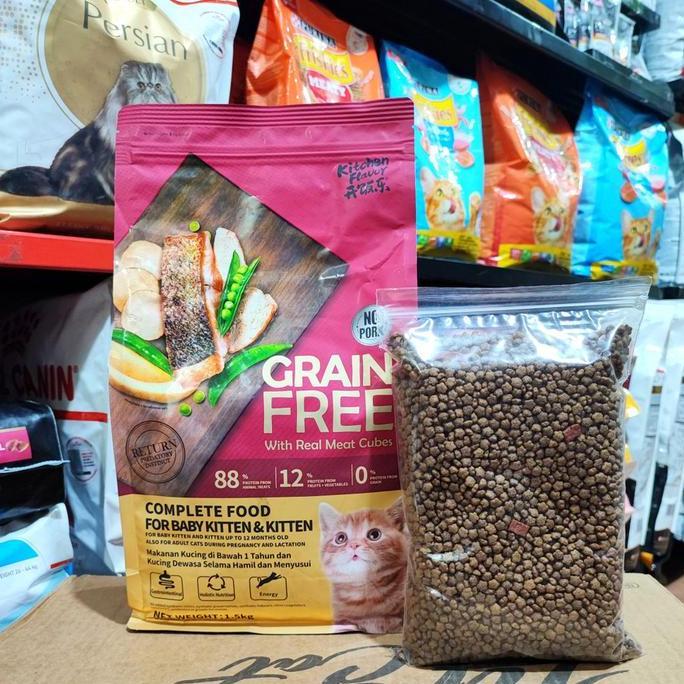 Catbig- Kitchen Flavour Beauty Repack 1Kg / Makanan Kucing Kf Kitchen Flavour