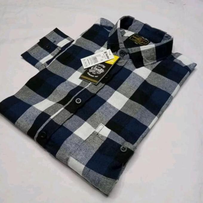 Termurah / Hot Sale Kemeja Flanel Pria Dan Wanita Motif Kotak-Kotak 3 Kain Lembut