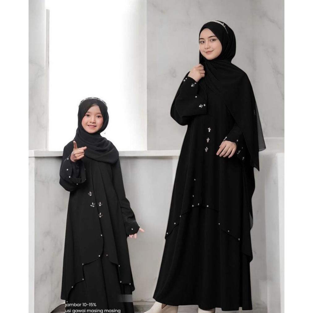 Promo  Shabira Dress Gamis Couple Ibu Anak Perempuan Bahan Ceruty Set Mom And Kids Baju Couple Lebar