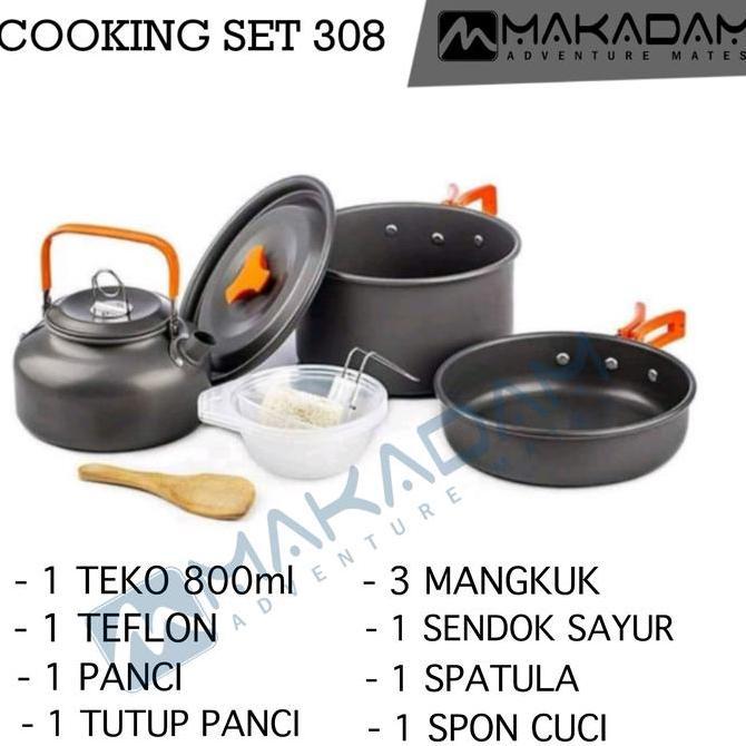 Puncakx- Cooking Set Nesting Teko Camping Outdoor