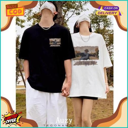 AUZY Versi High -End lukisan t shirt kaos pria distro original 100% baju couple pasangan kebaya mode