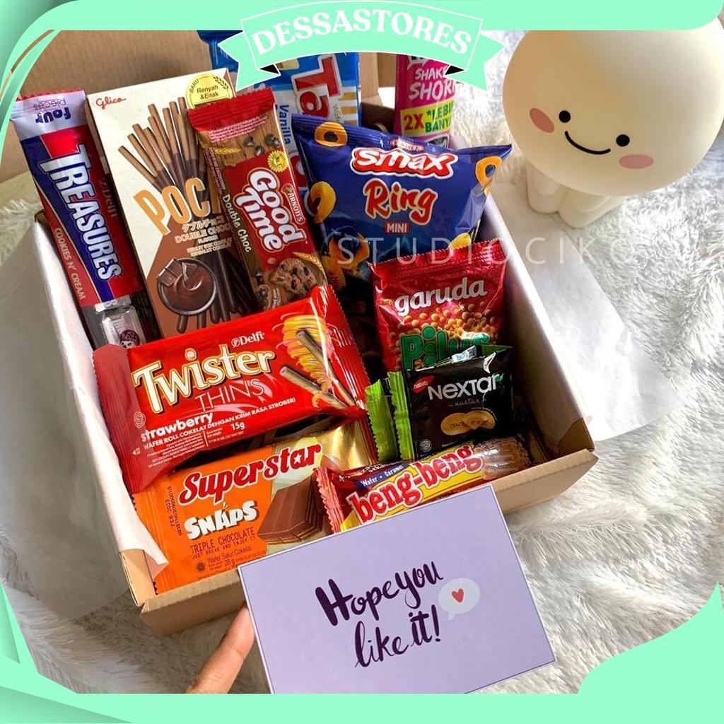 Hampers Snack Box Kado Ulang Tahun Cewek Cowok Hadiah Lebaran Natal Tahun Baru S Ori