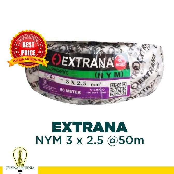 TERMURAH - Kabel Listrik NYM 3x2,5 3x2.5 50M EXTRANA | EXTRANA Kabel NYM | SNI