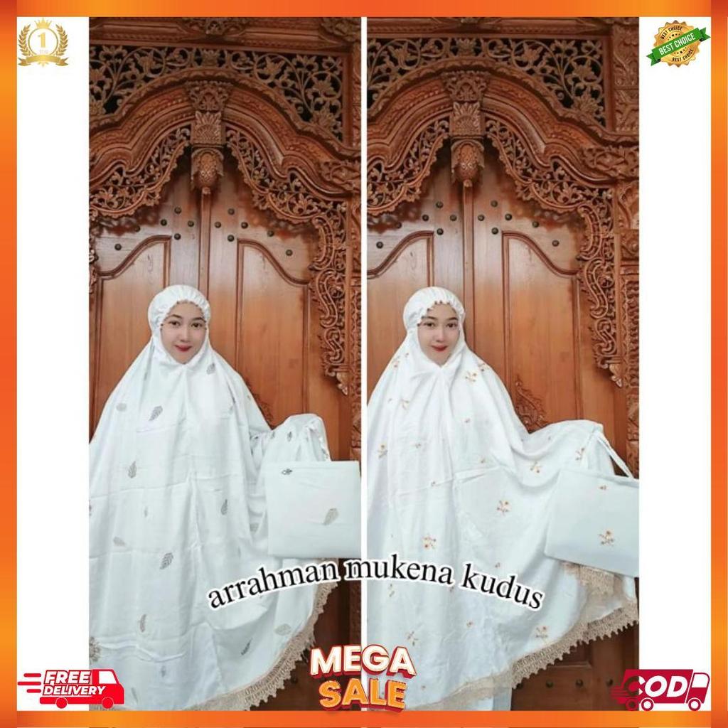 Mukena Putusan Kain Putih Dewasa Bahan Rayon Twill [L5]