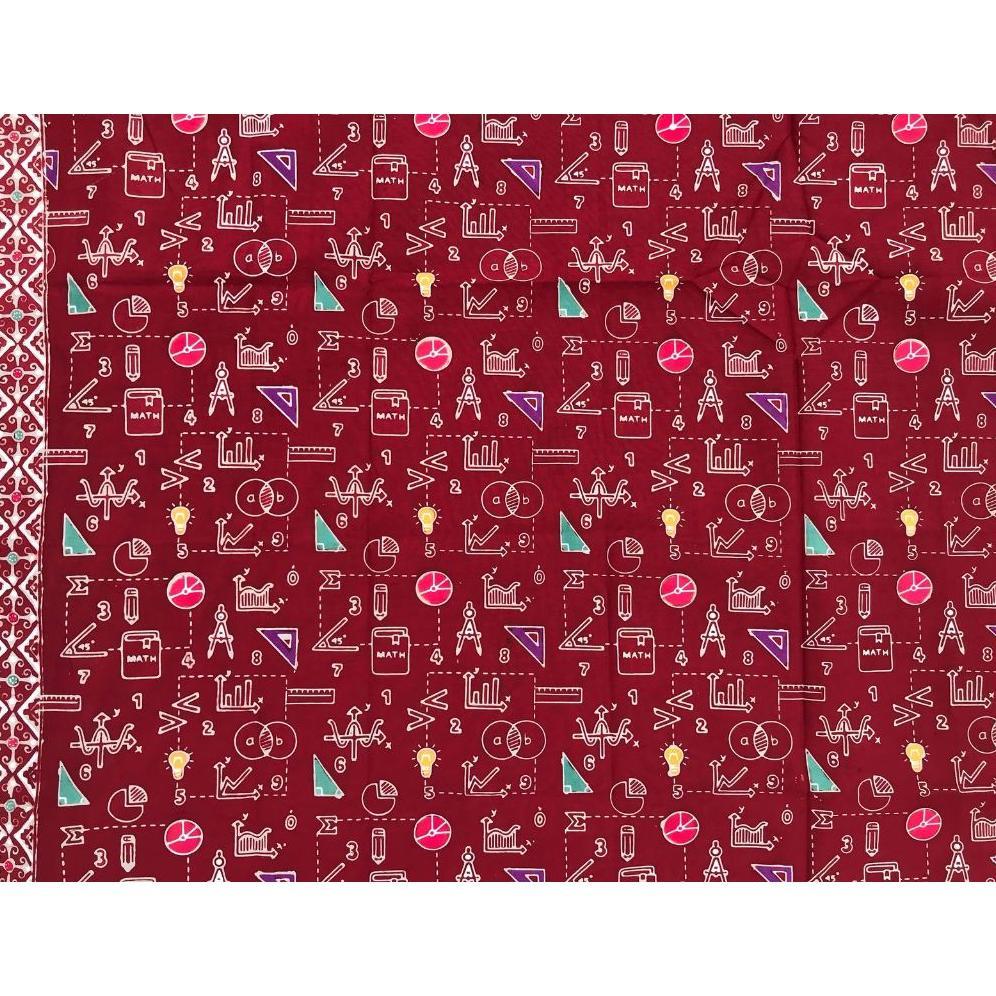 PALING LARIS Batik Matematika Terbaru Motif Mix Cap Kombinasi Tulis (Handmade) PALING LARIS