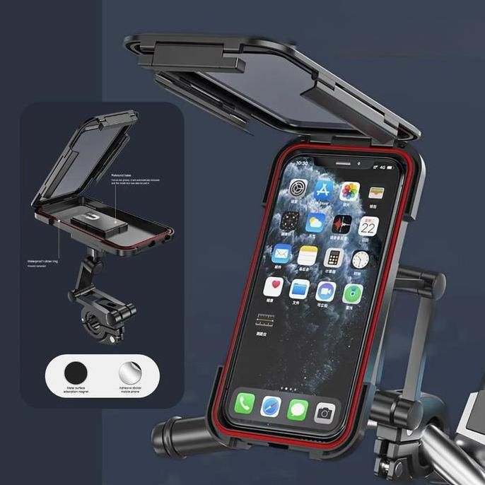 OCARA [COD] Tas Ponsel Tahan Air Anti Jatuh 360 Derajat Rotasi Cocok untuk Motor Renang Arung Jeram 