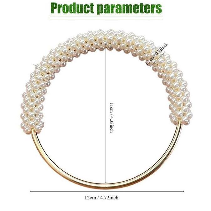 ORIZA Tali Tas Mutiara Pendek Premium / Handle Pegangan Tas Mutiara Alloy / Untuk Tas Rajut Dan Tali