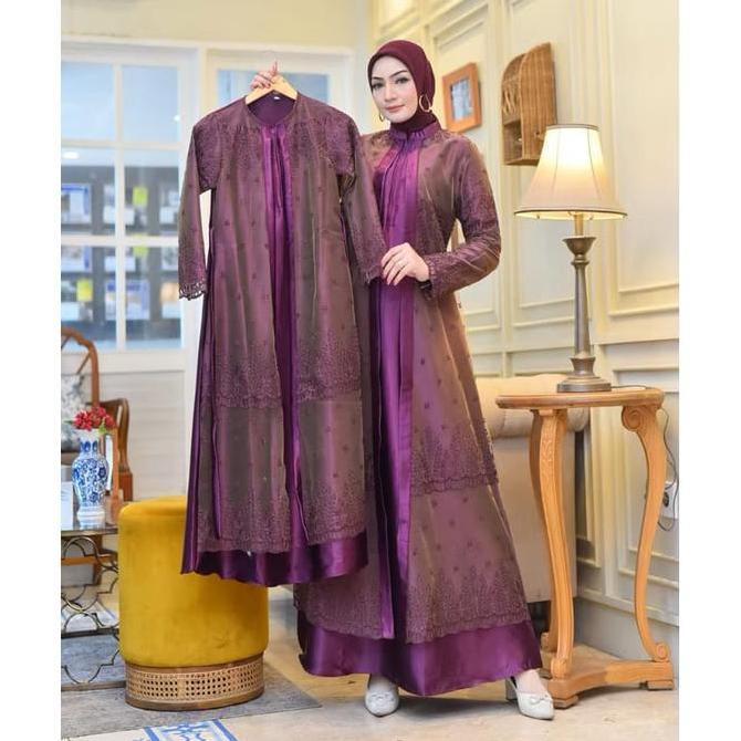 Citra Kebaya02 Gamis Couple Ibu Dan Anak Super Mewah Elegan Nagita Saten Cristal Mix Tille Sapto Bon