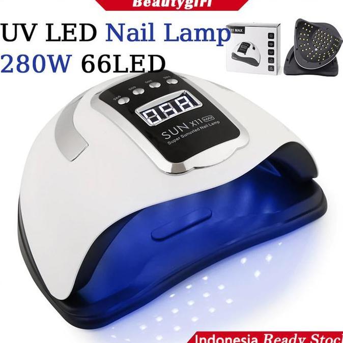 SOLALA Nail Sticker Gel UV Lamp SUN X11 Max 280W 66Leds  UV Led Nail Lamp pengering kutek uv led nai