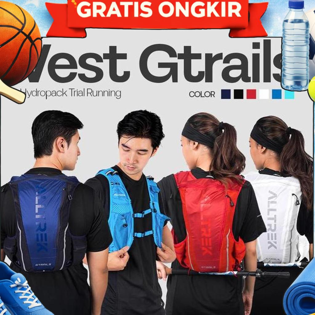 Alltrek Running Vest Gtrails Hydration Backpack Vest