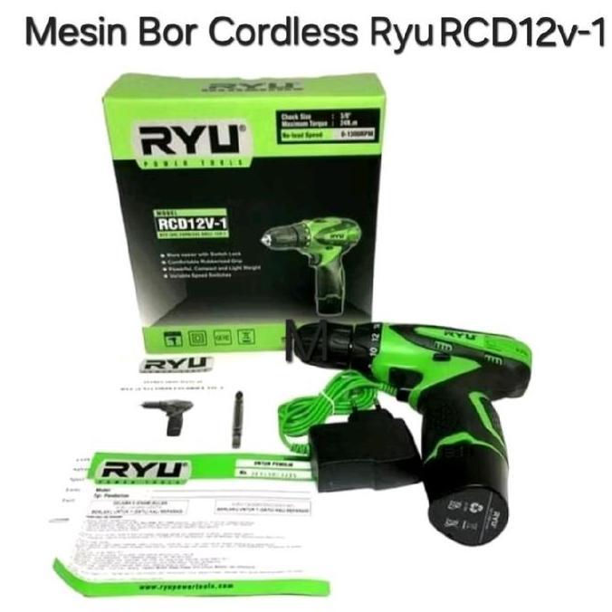 Ryu Mesin Bor Cordless Ryu RCD 12V-1 Mesin Bor Baterai Ryu RCD12V-1 original