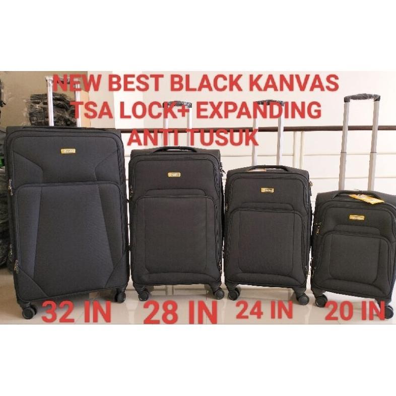 KOPER KAIN PRESIDENT 20 INCHI 24 INCHI 26 INCHI  28 INCHI dan 32INCHI KANVAS RODA 4 PUTAR TSA EXPAND