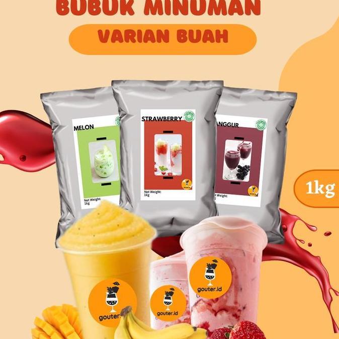 Bahreee_ - BUBUK MINUMAN RASA BUAH 1KG / SERBUK MINUMAN ANEKA RASA / POWDER MINUMAN / MINUMAN KEKINI