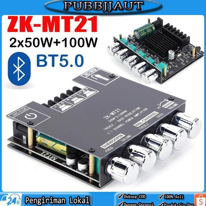AUDIO STEREO BASS POWER AMPLIFIER BOARD ZK-TB21 ZK-MT21 ZK-502MT BLUETOOTH 5.0 50WX2+100W AMPLIFIER 