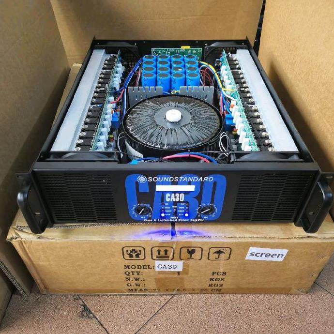 POWER AMPLIFIER CA 30/CA30 SOUNDSTANDARD BODY PANJANG 4 KIPAS ADA LAYAR LCD ORIGINAL DAN TERPERCAYA