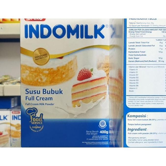 Susu Bubuk Indomilk 400Gr / Indomilk Susu Bubuk FullCream / Susu Indomilk FullCream / Milk Powder In