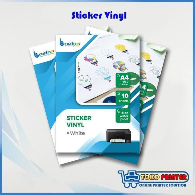 Kertas Sticker Vinyl A4 Inkjet / Stiker Vinil / Vynil