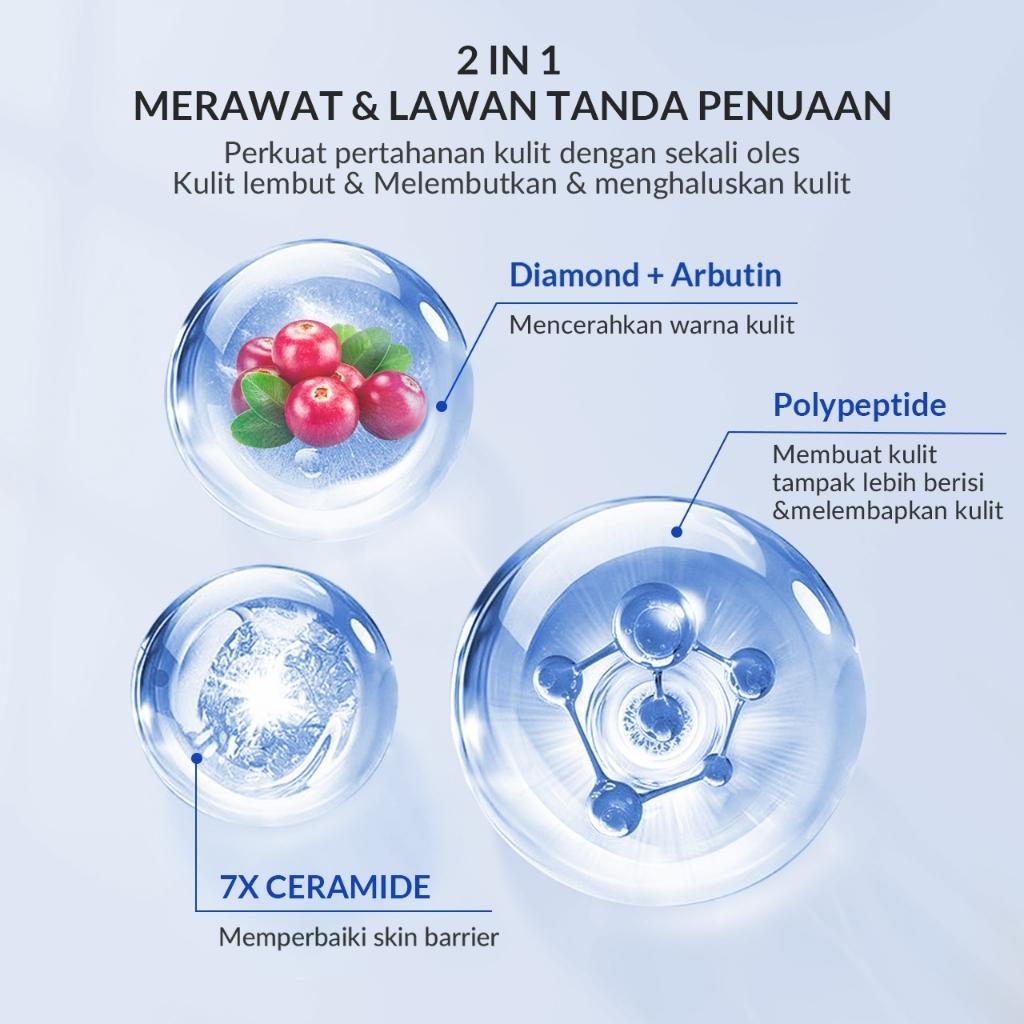 Bioaqua 2Pcs Set With Serum Wajah + Cream Skincare Paket  Whitening Paket | Anti Acne | Skin Barrier
