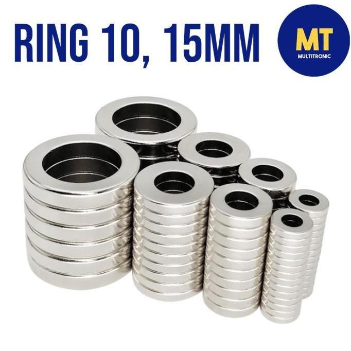 Magnet Neodymium Ring Diameter 10mm dan 15mm