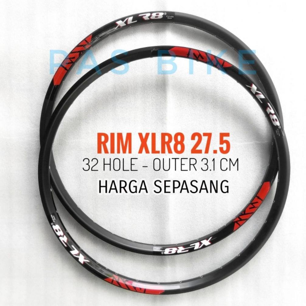 Sepasang Rims 27.5 Taiwan Alloy 32 Hole Lebar 31 Mm Double Wall