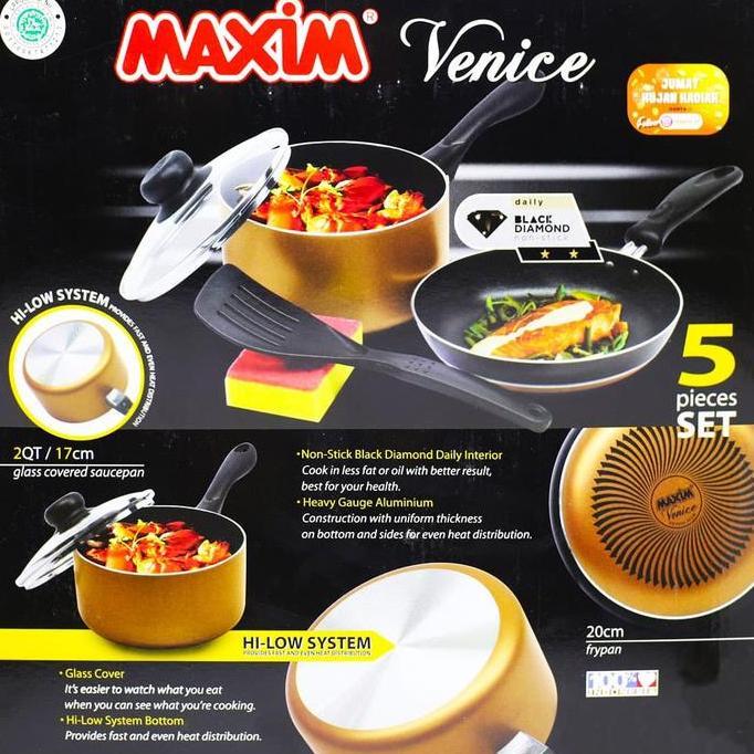 Sedia Maxim Wajan Venice Set - Teflon - Black Diamond | Original 100%