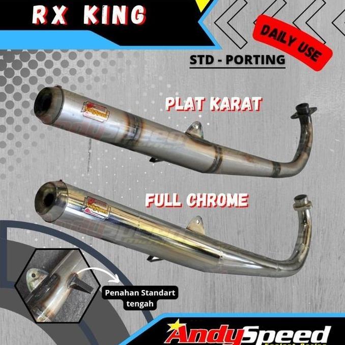 Promo Knalpot RX KING STANDAR RACING merk andy speed Diskon